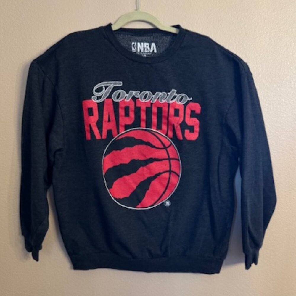 NBA Toronto Raptors Basketball Sweatshirt EUC Dark Charcoal Size L Mens 1088